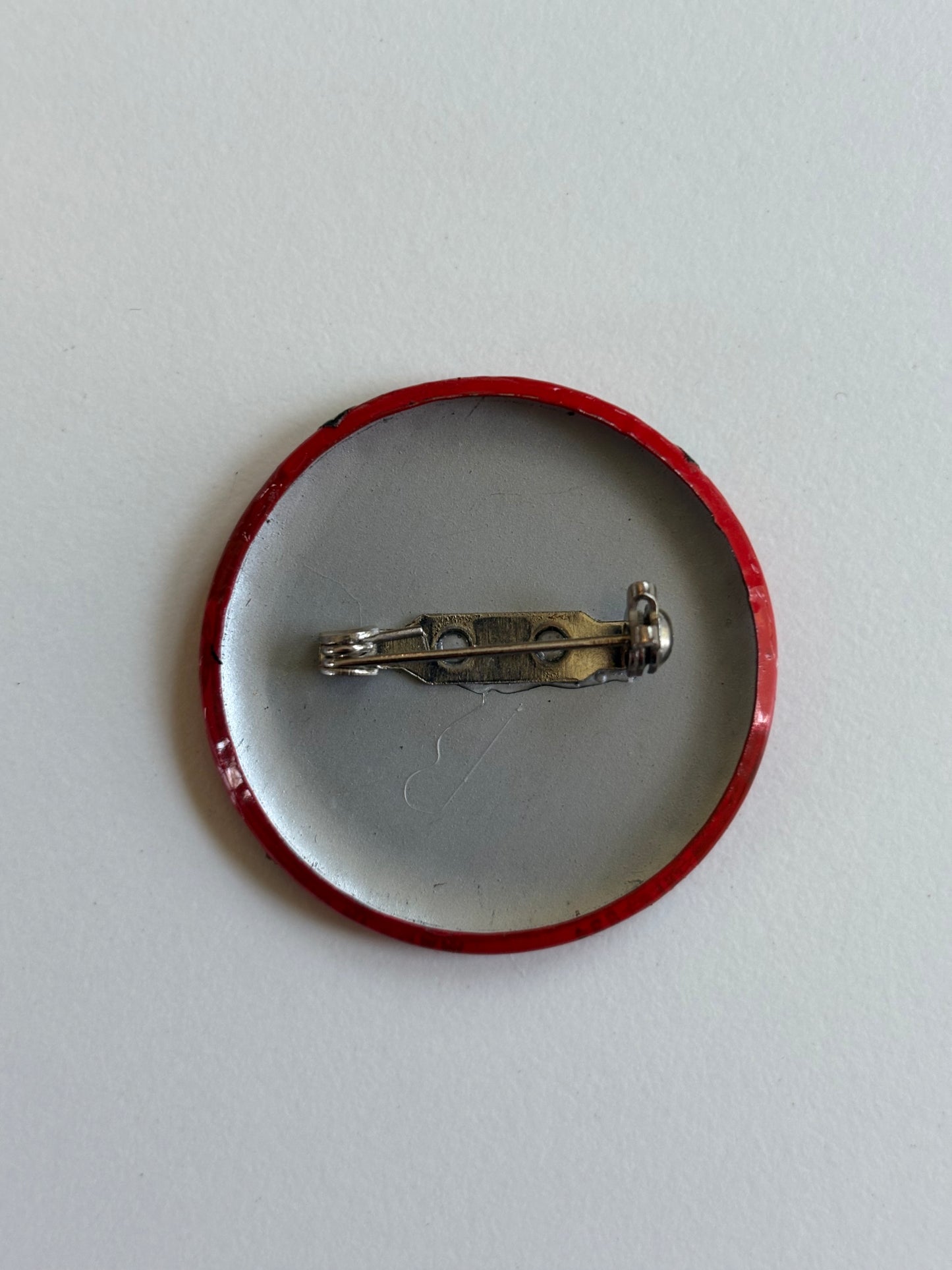 Ex Politician Button “War is Not Healthy” Clipping 1.5”