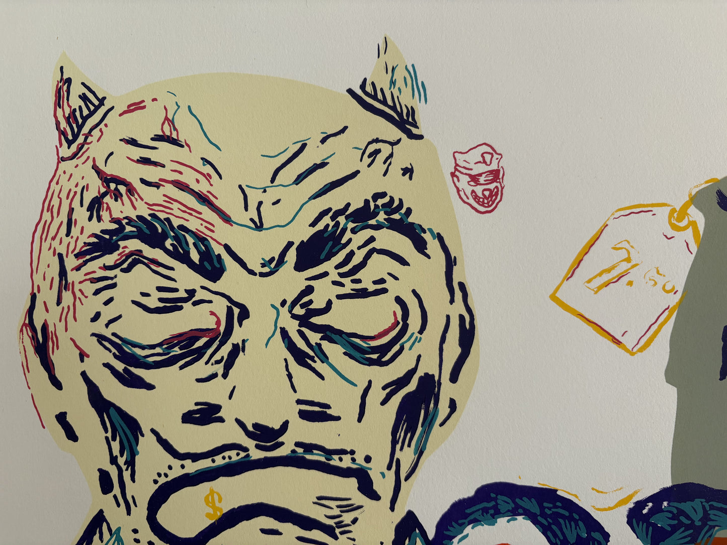 “Masks II” Screeneprint by KNOX