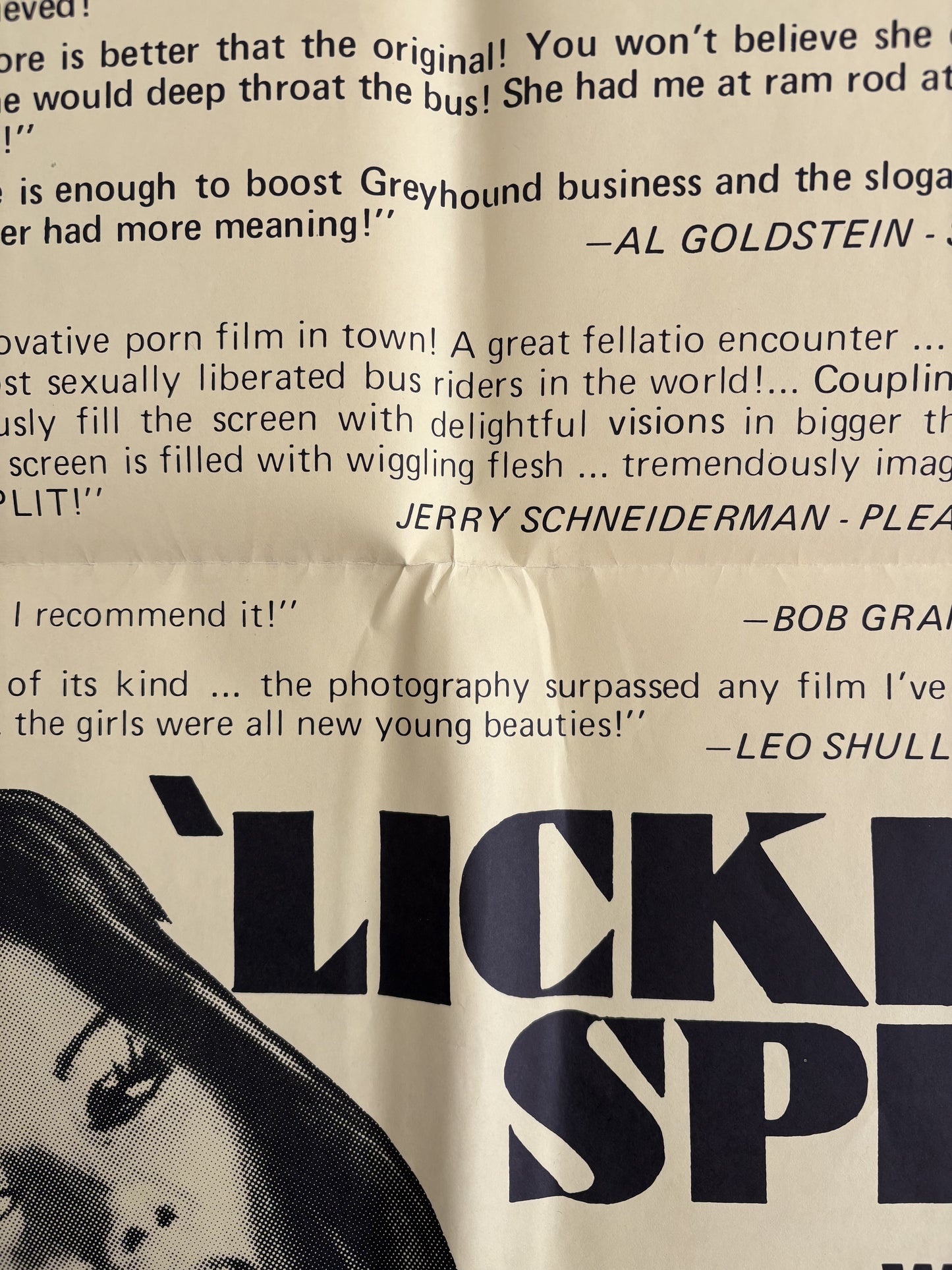 1974 ADULT “Lickity Split” Movie Poster