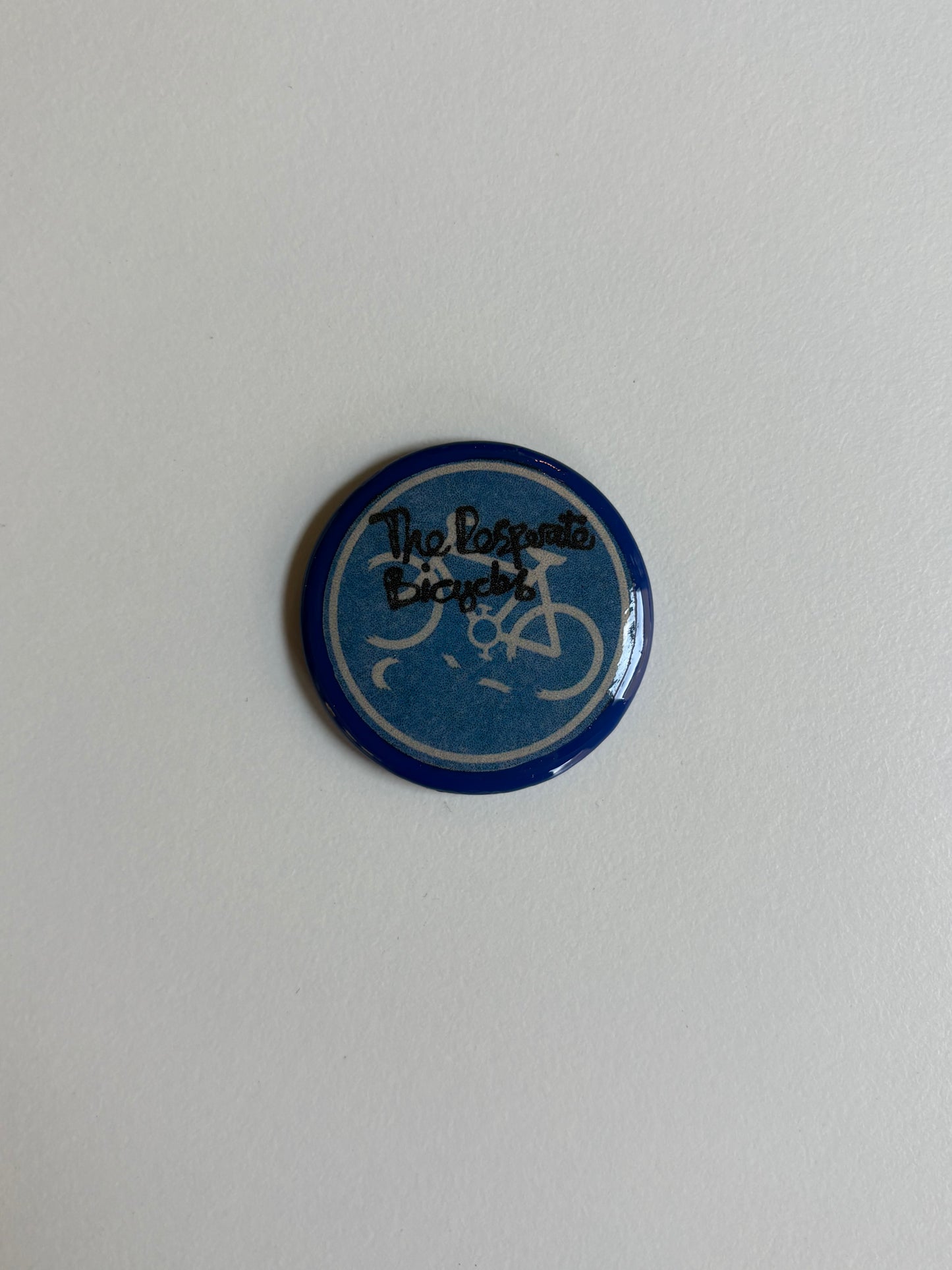 Ex Politician Button Desperate Bicycles 1.5”