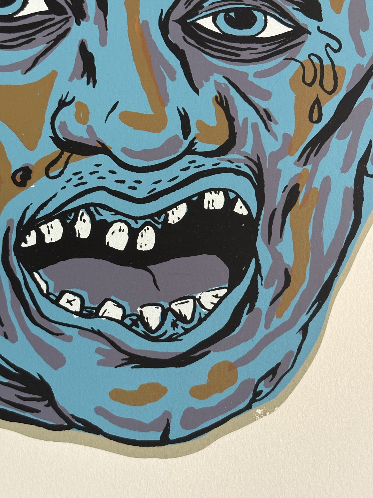 “Masks III” Screenprint by KNOX