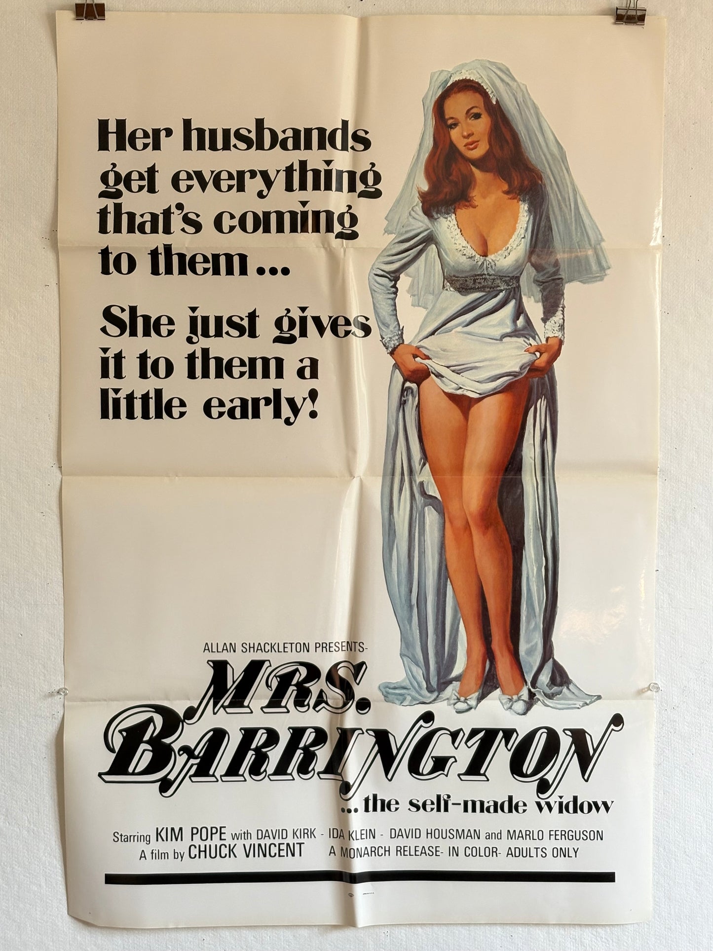 1974 COMEDY “Mrs. Barrington” Poster