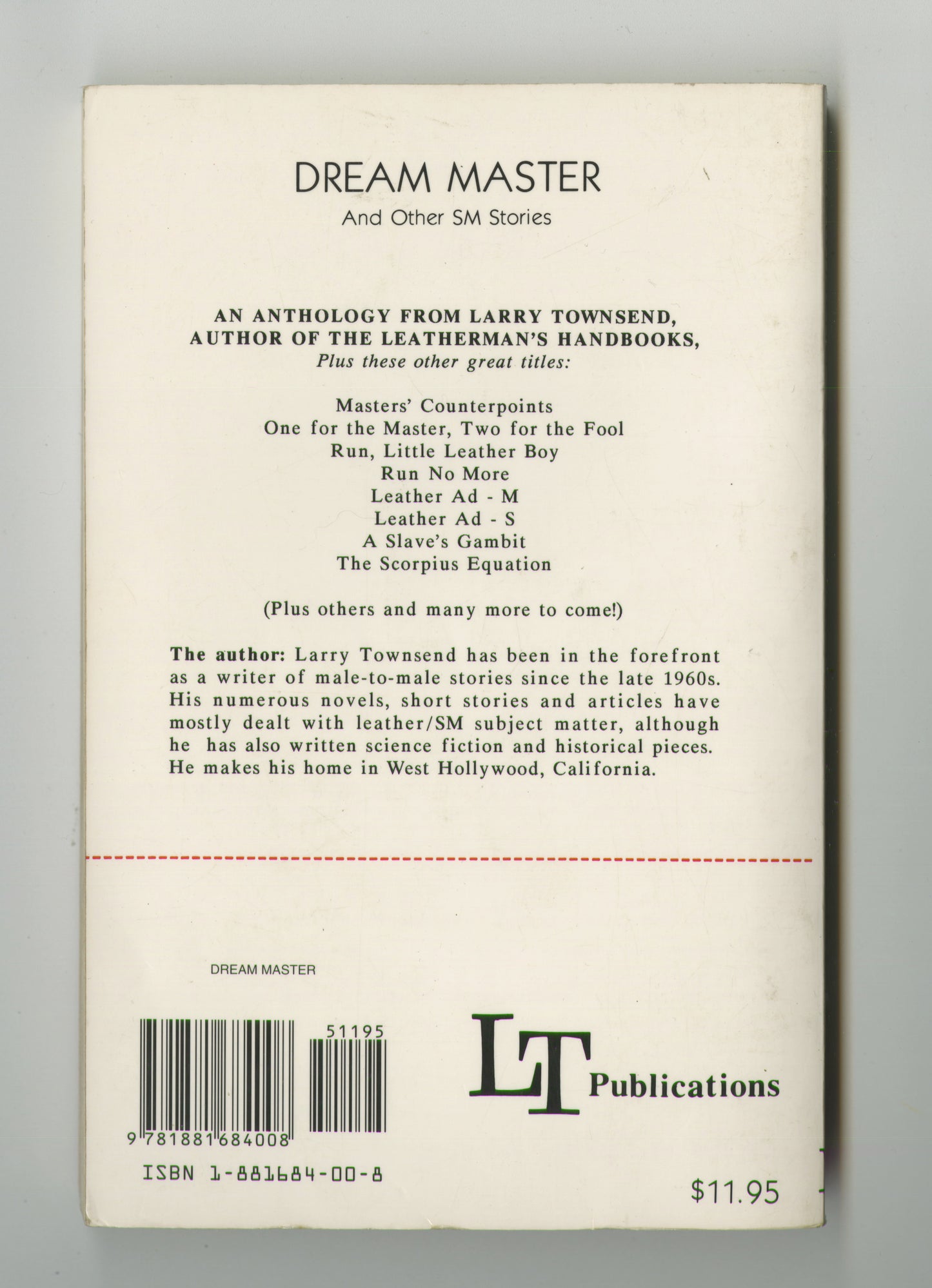 "Dream Master and Other SM Stories" by Larry Townsend