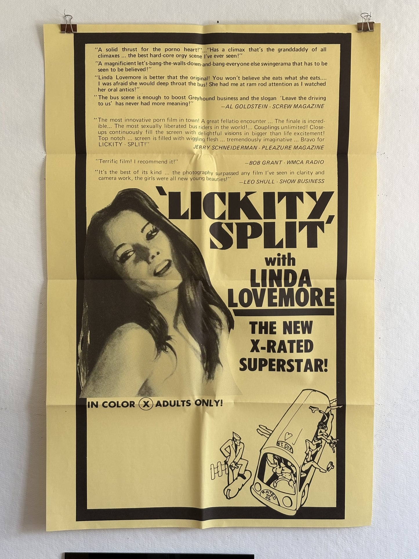 1974 ADULT “Lickity Split” Movie Poster