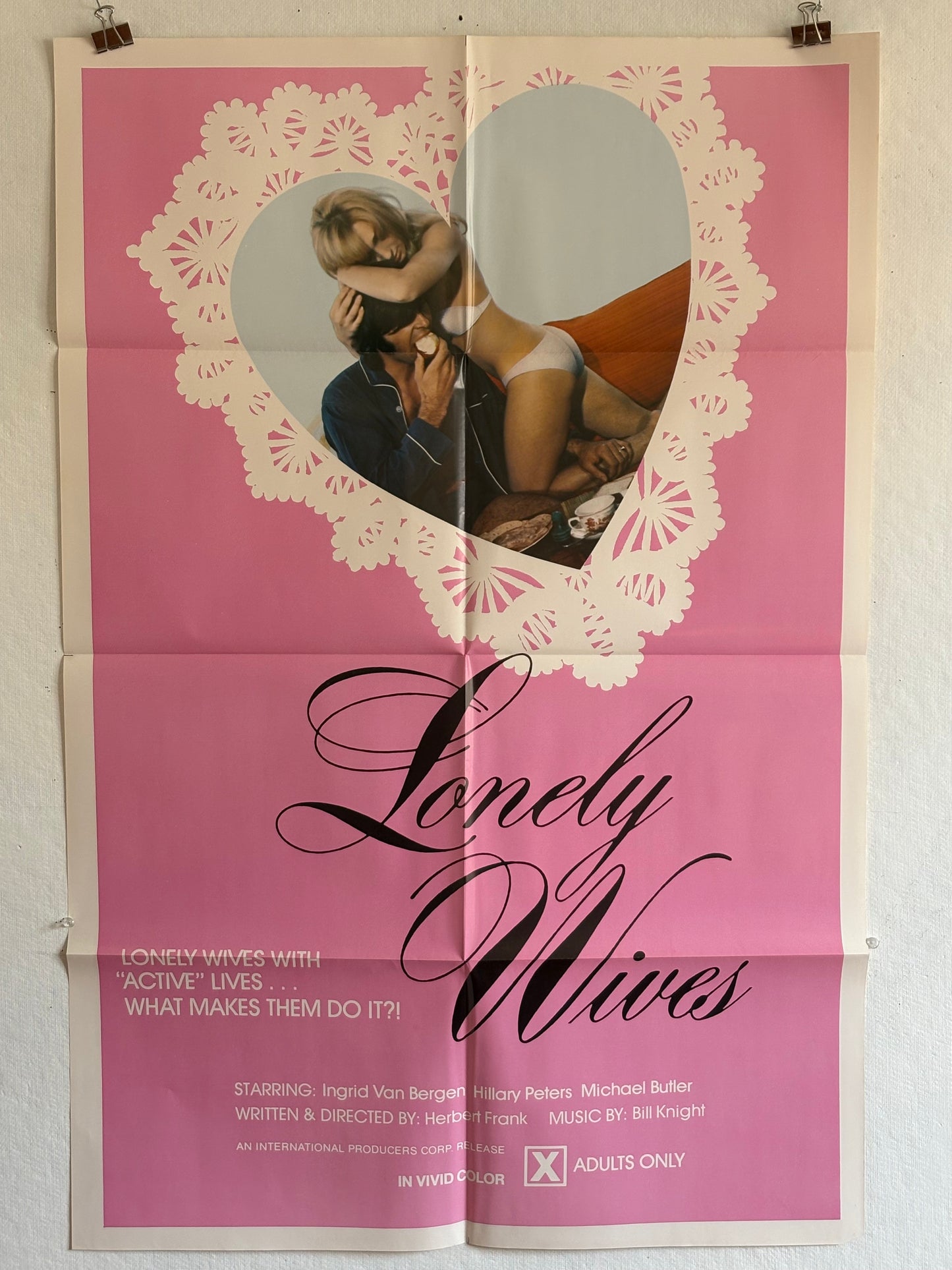 1972 ADULT “Lonely Wives” Poster