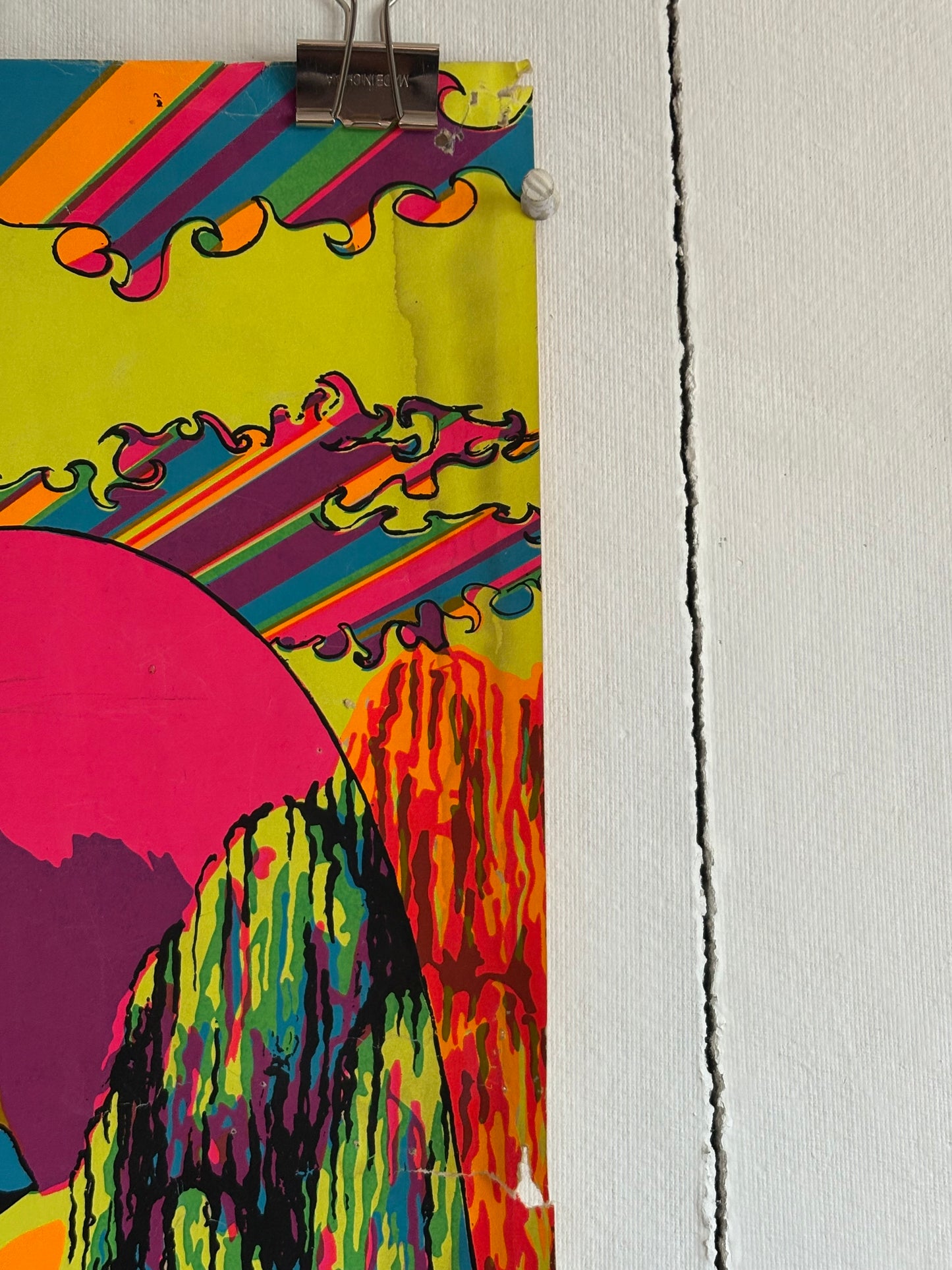 Third Eye Inc. #741 "Pillars of Dawn" by D'Uzes, 1970, and #230 "2000 Light Years From Home" by Michael Rhodes, 1970 Screenprinted Blacklight Posters