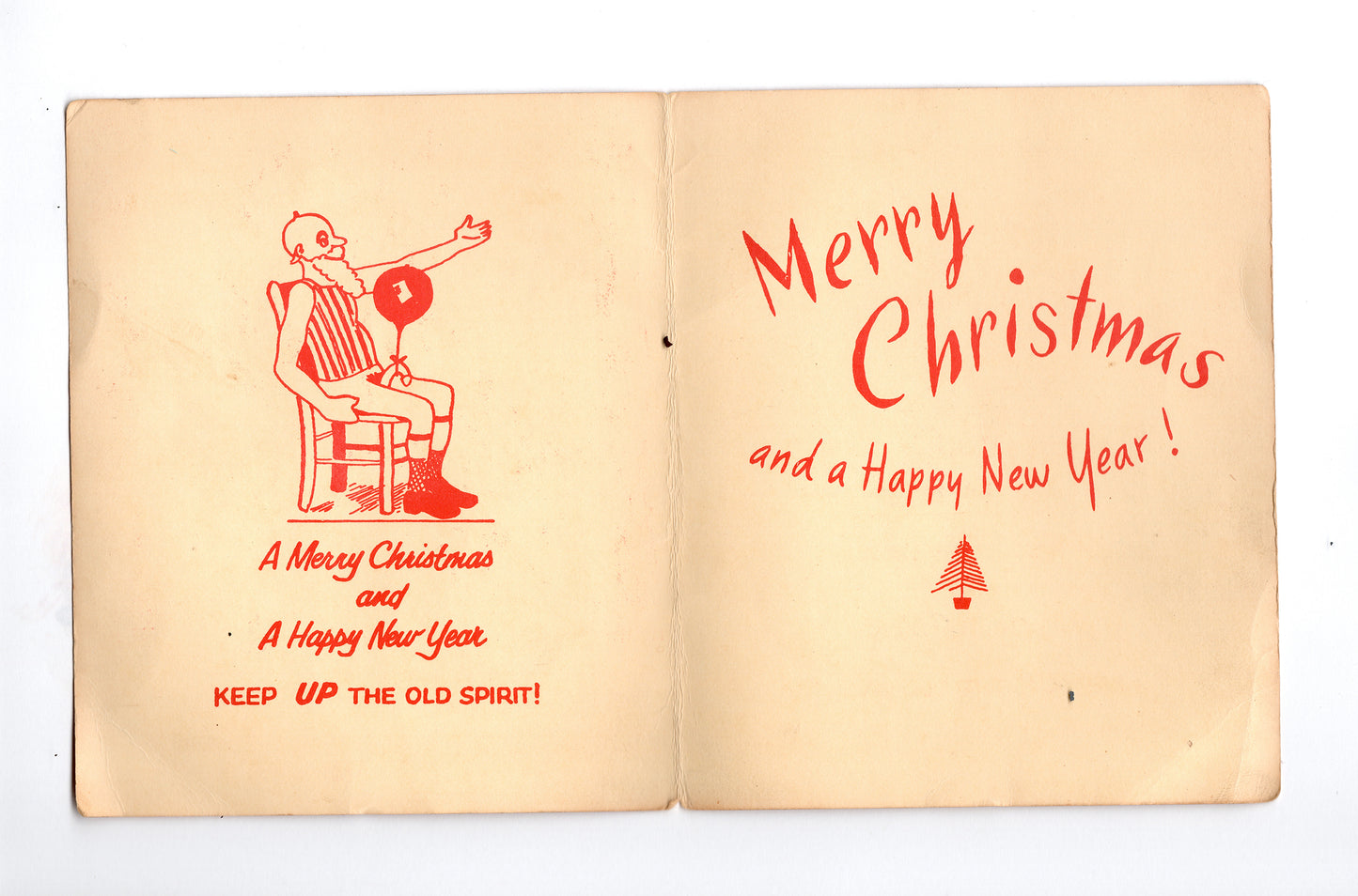 Vintage 1960's Adult Gag Christmas Card