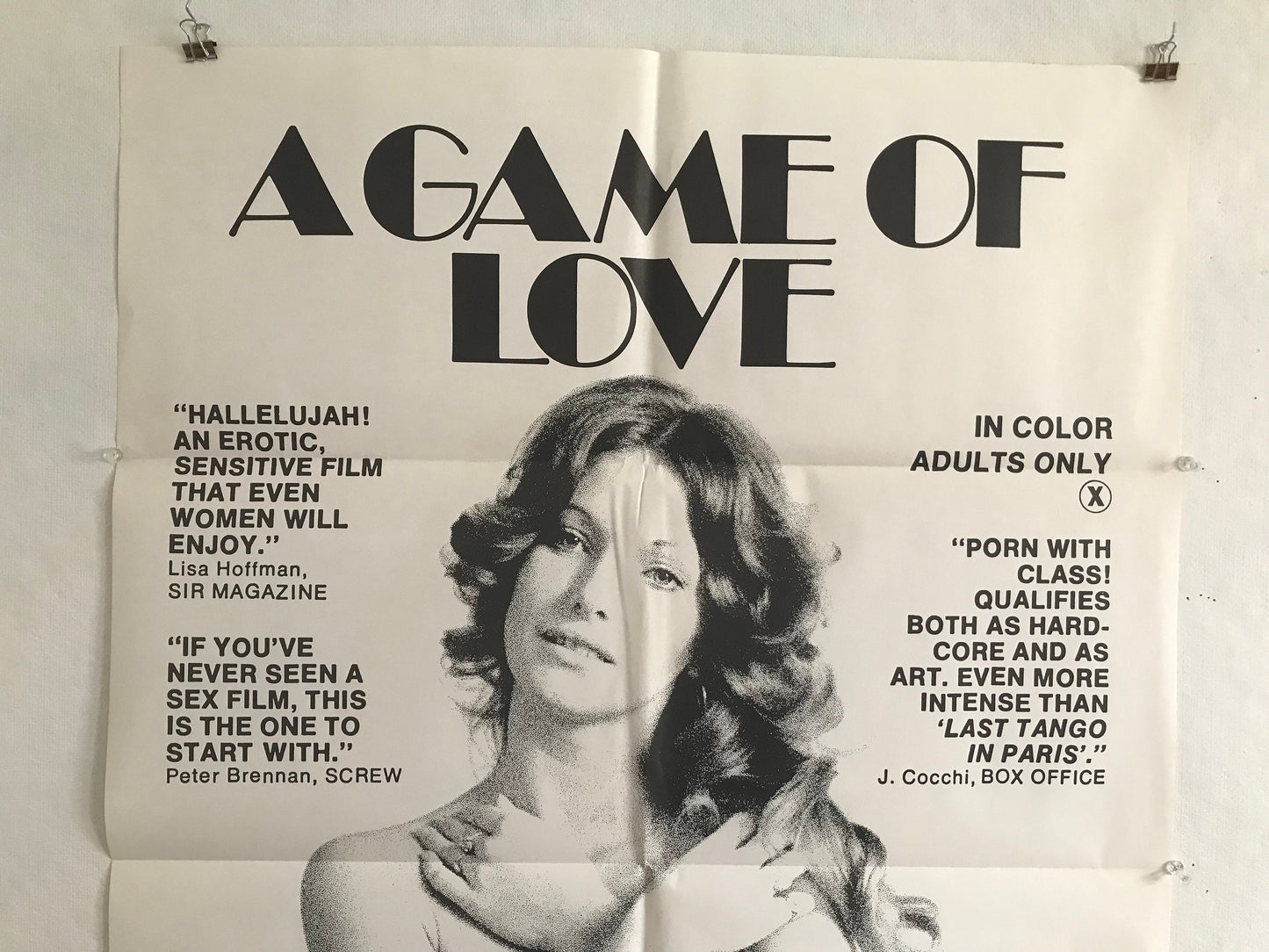 1974 ADULT “A Game of Love” Original Poster