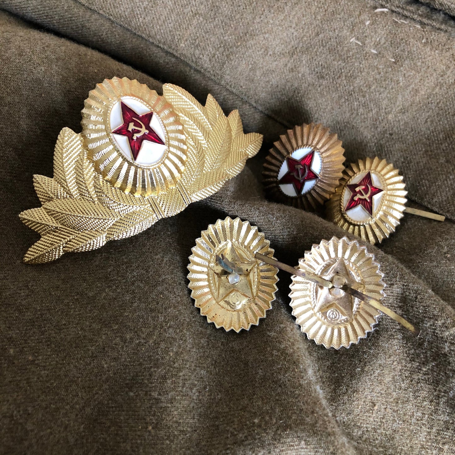 Soviet Hat Cockades Hammer and Sickle