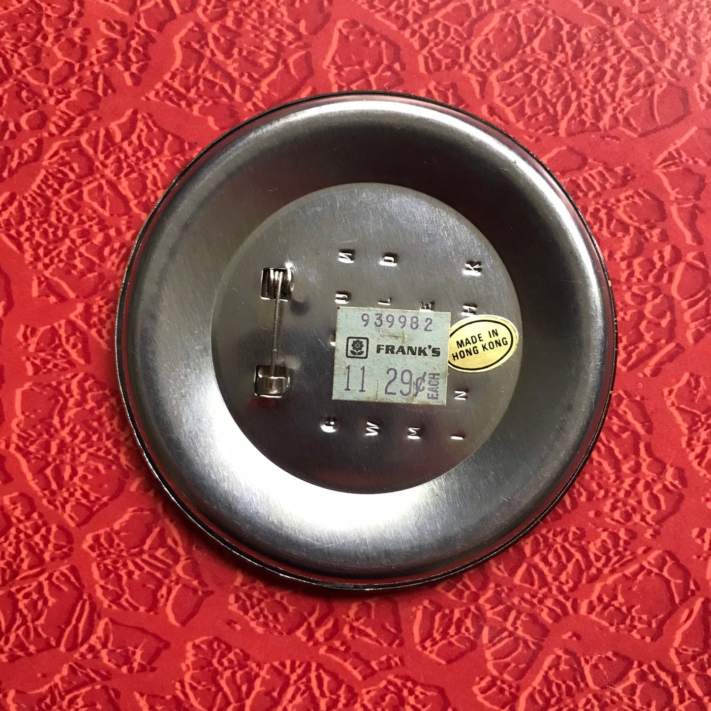 Vintage Witch Hunt Pin-back Button