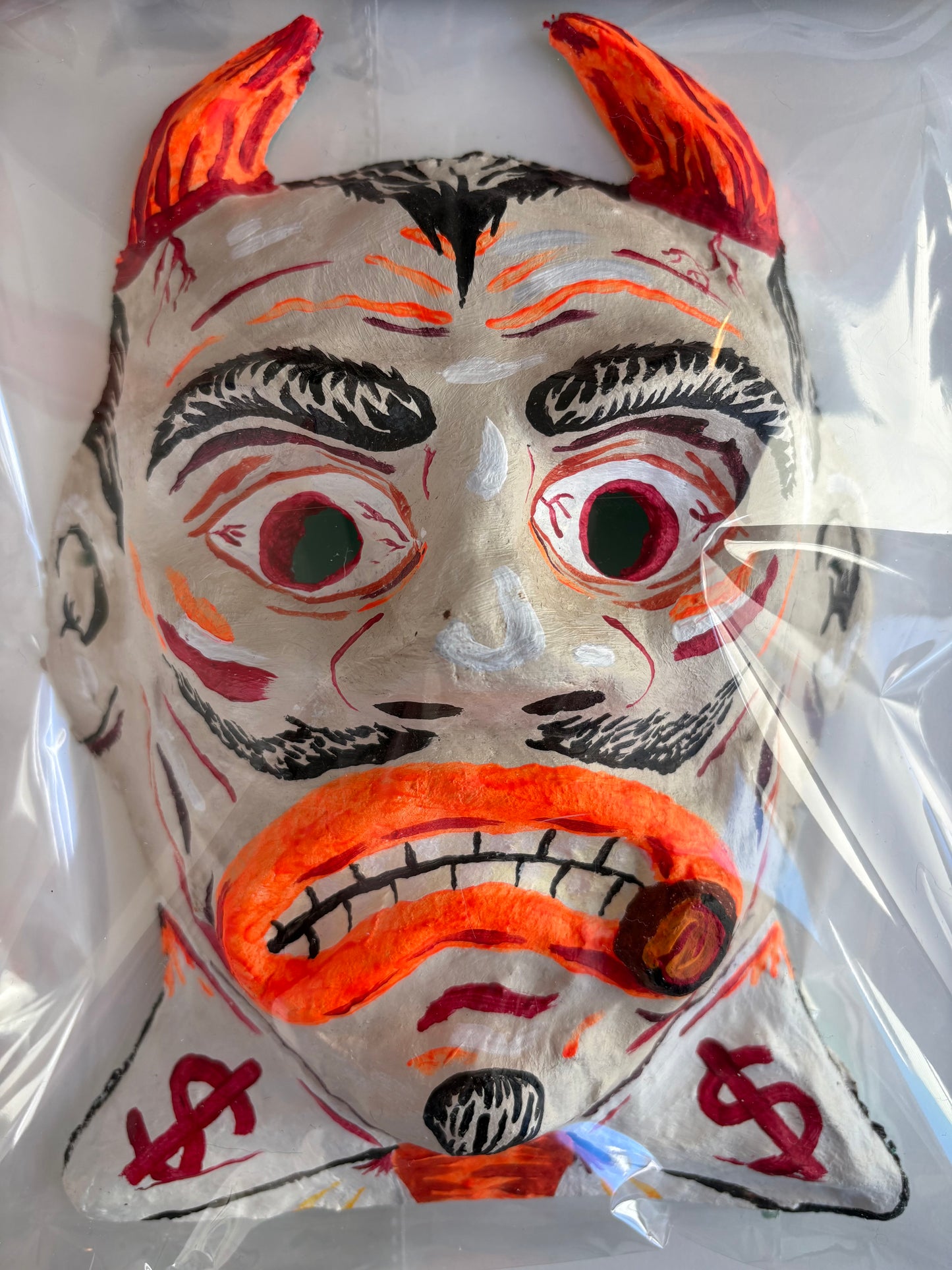 KNOX cast paper devil mask