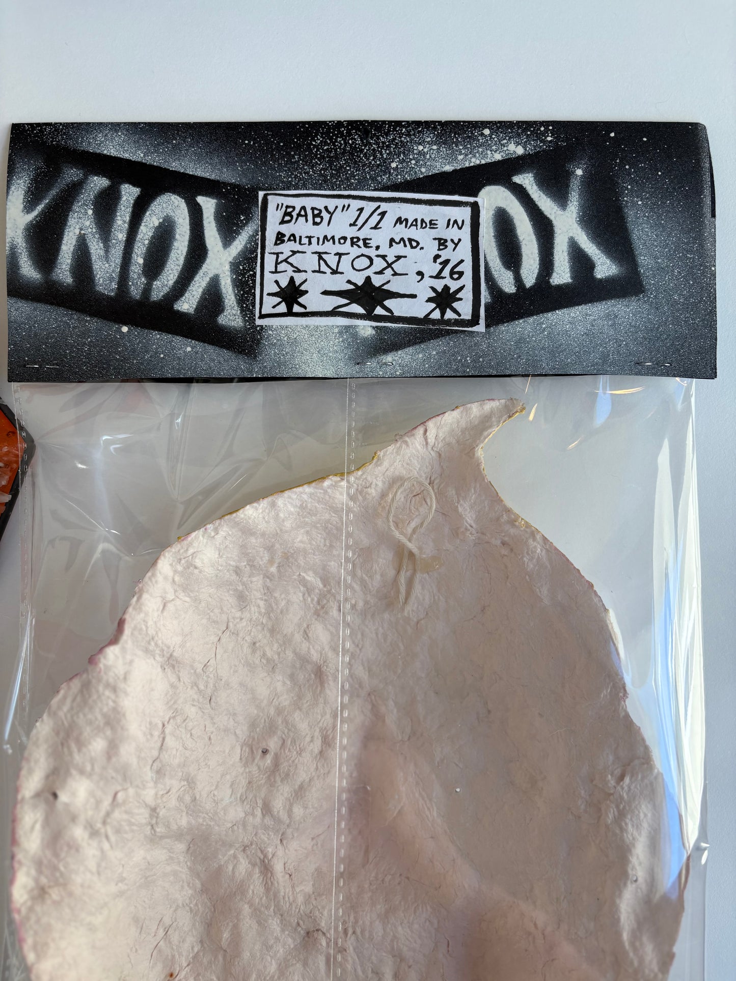 KNOX cast paper baby mask