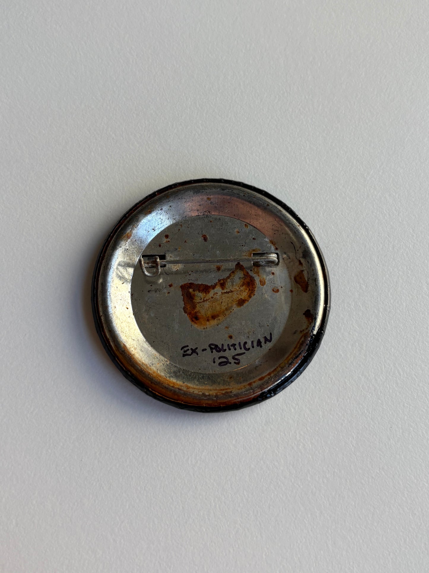Ex Politician Button “Corruption” 1.5”