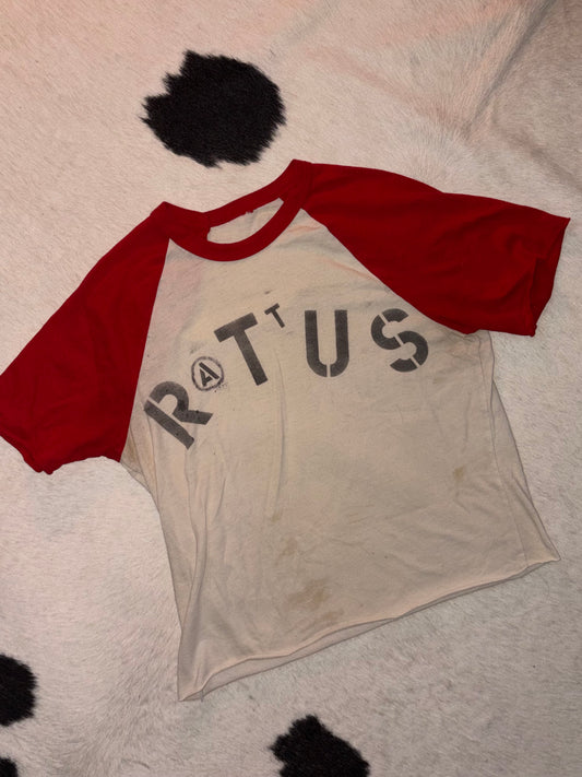 Handmade Rattus raglan baseball tee S