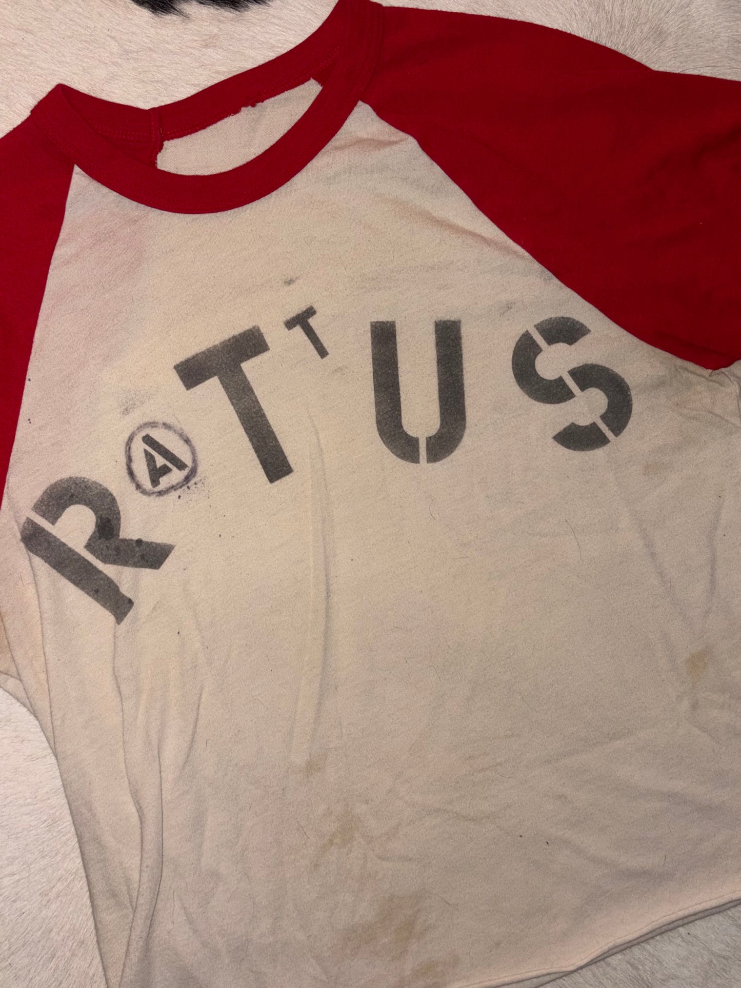 Handmade Rattus raglan baseball tee S