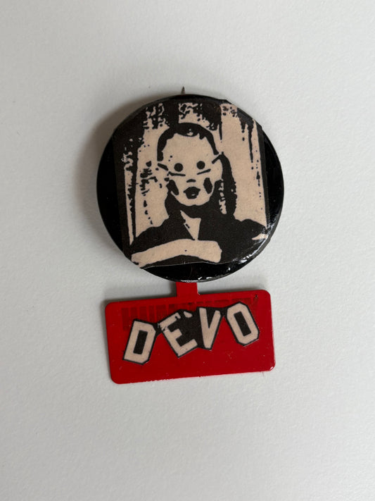 Ex Politician Button Devo 1.75”