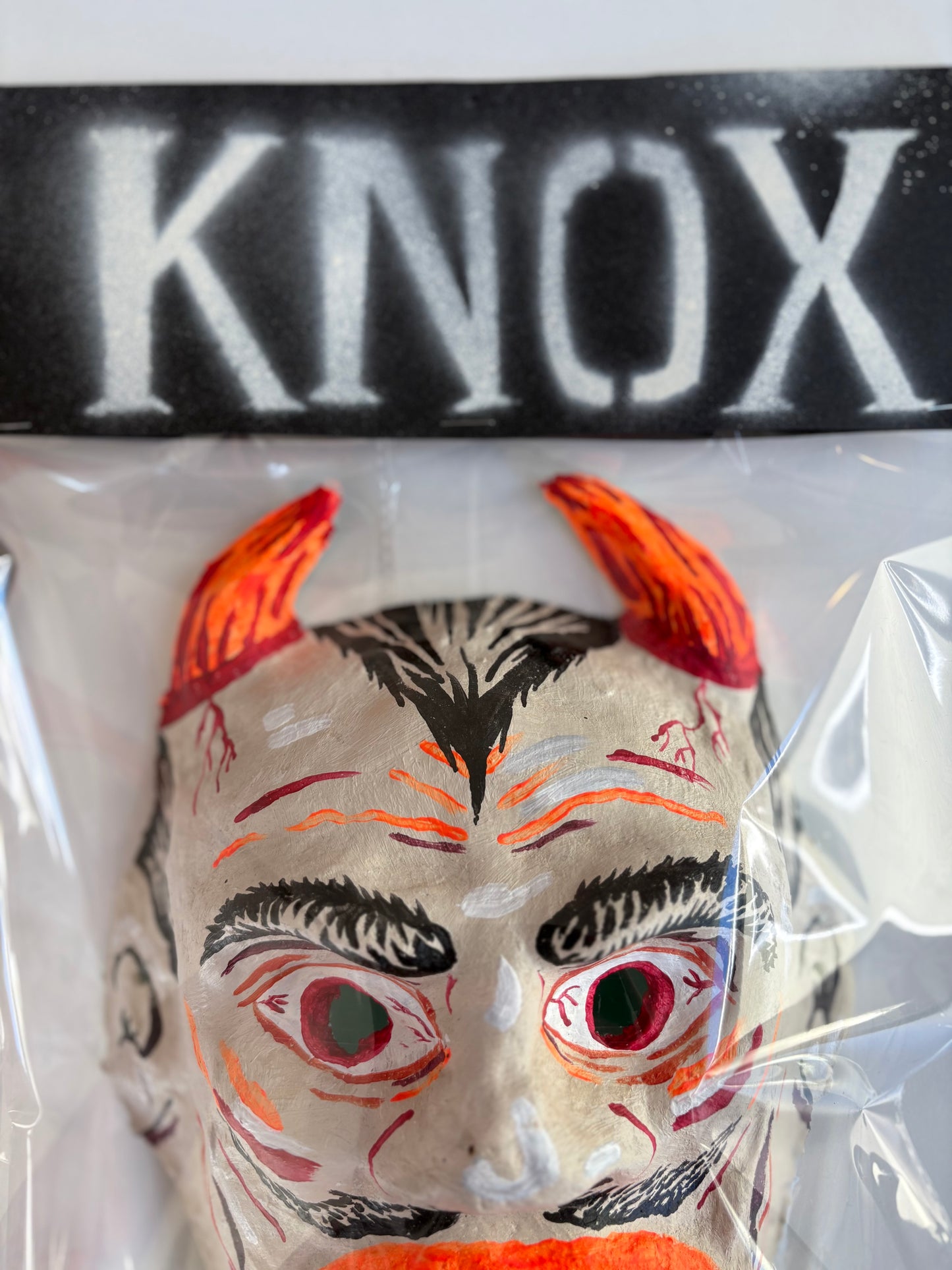 KNOX cast paper devil mask