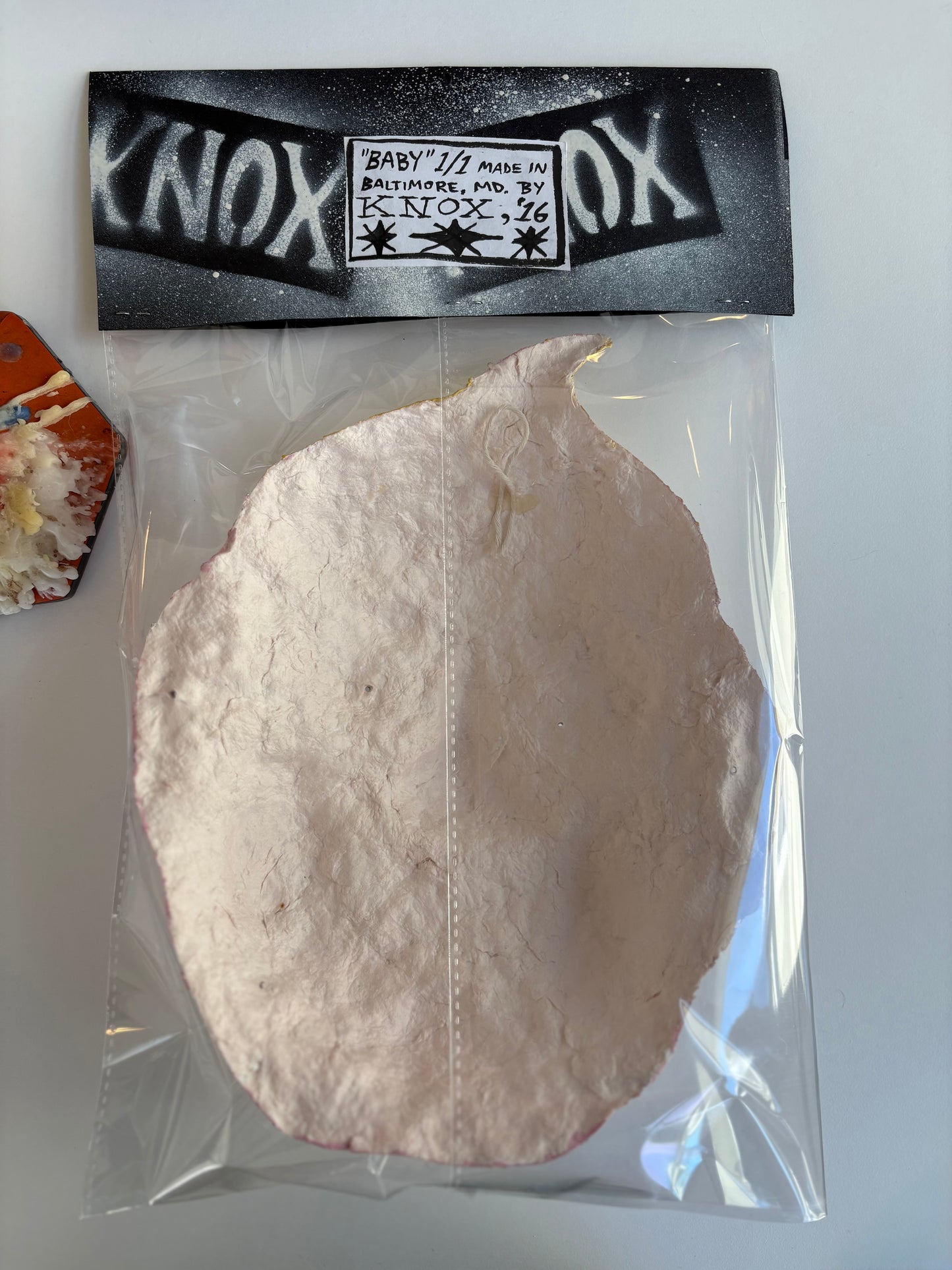 KNOX cast paper baby mask