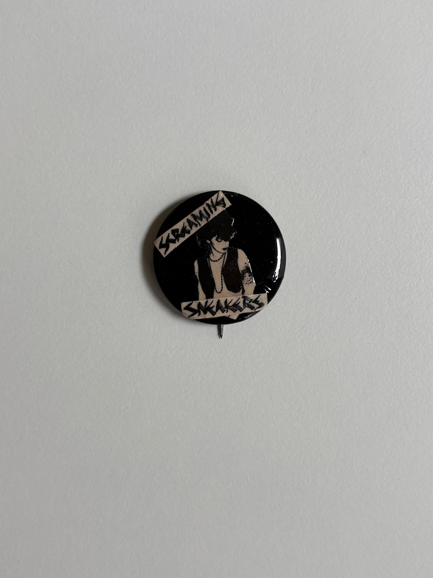 Ex Politician Button Screaming Sneakers 1.125”