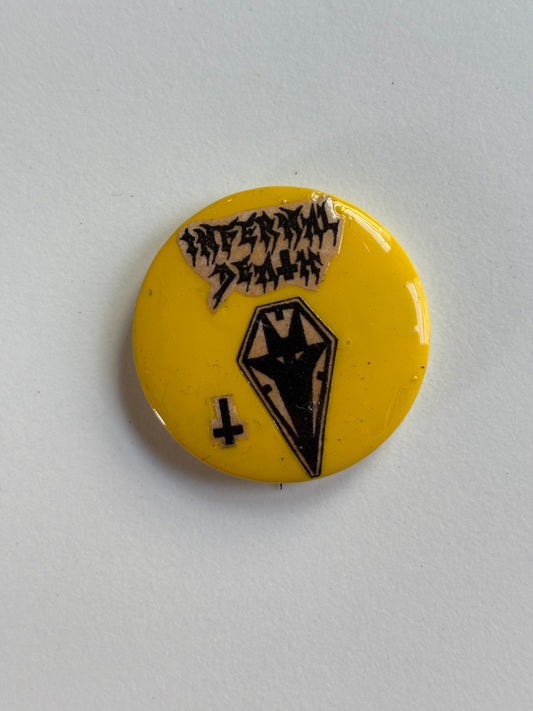 Ex Politician Button Infernal Death 1.25”