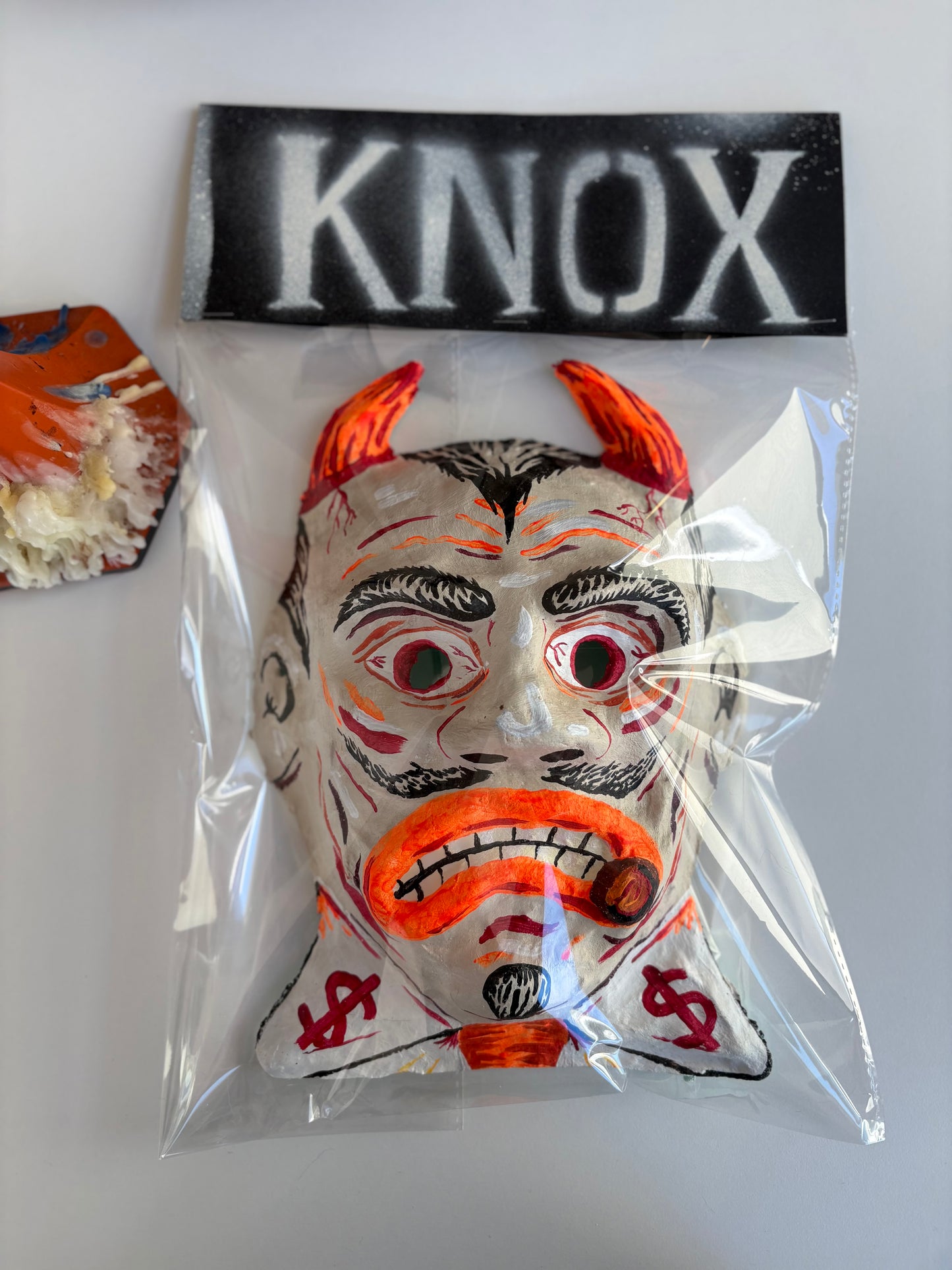 KNOX cast paper devil mask