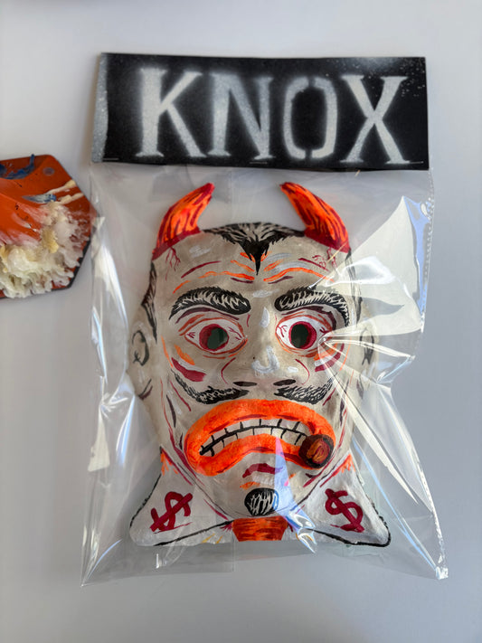 KNOX cast paper devil mask