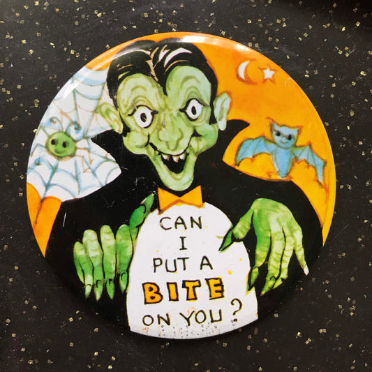 Vintage Dracula Pin-back Button