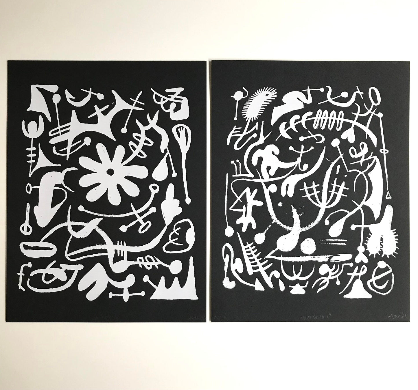 Diptych Screenprint Set “Ham Salad” by KNOX