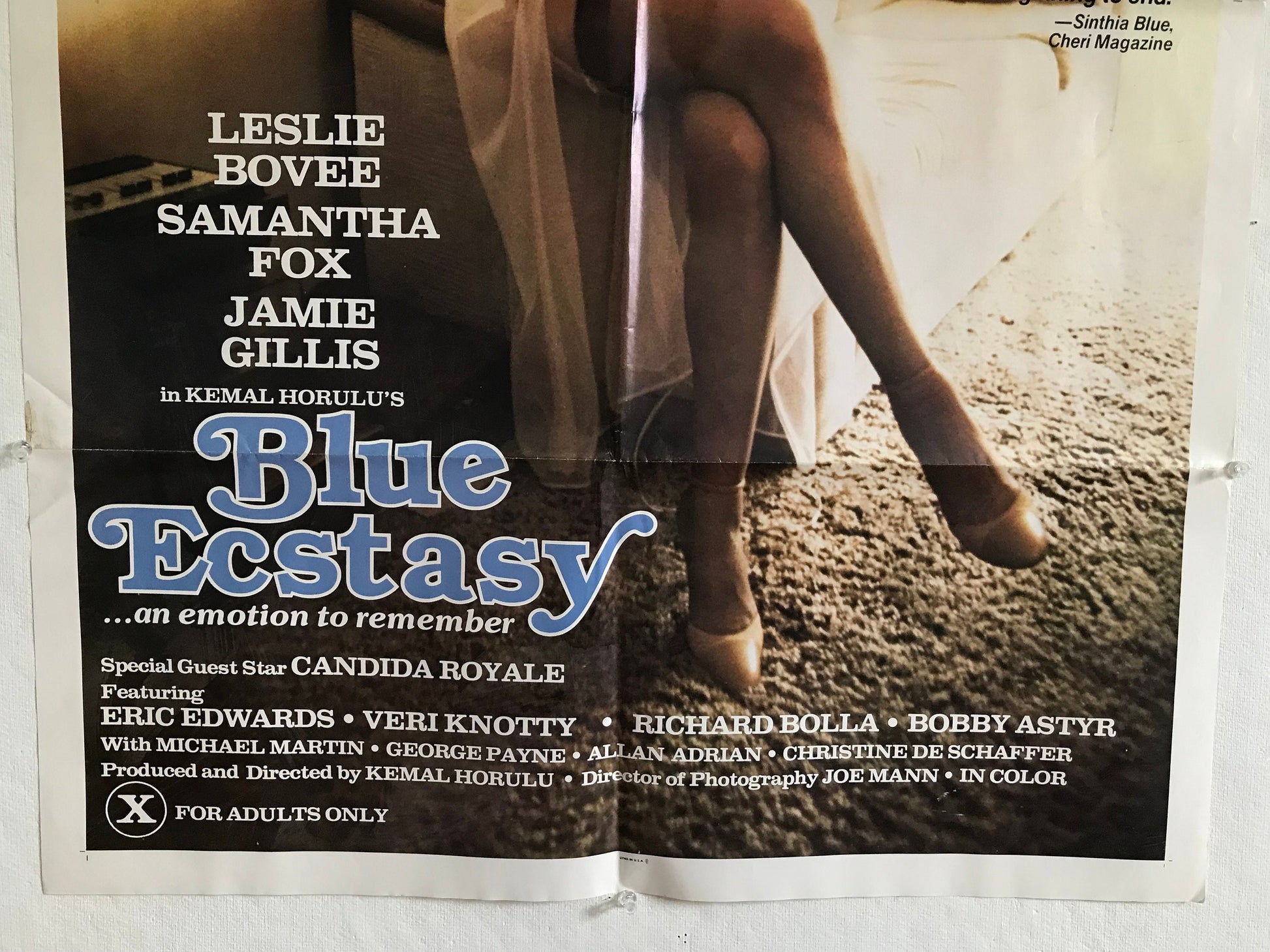 1980 ADULT “Blue Ecstasy” Original Poster