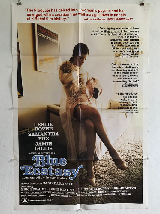 1980 ADULT “Blue Ecstasy” Original Poster