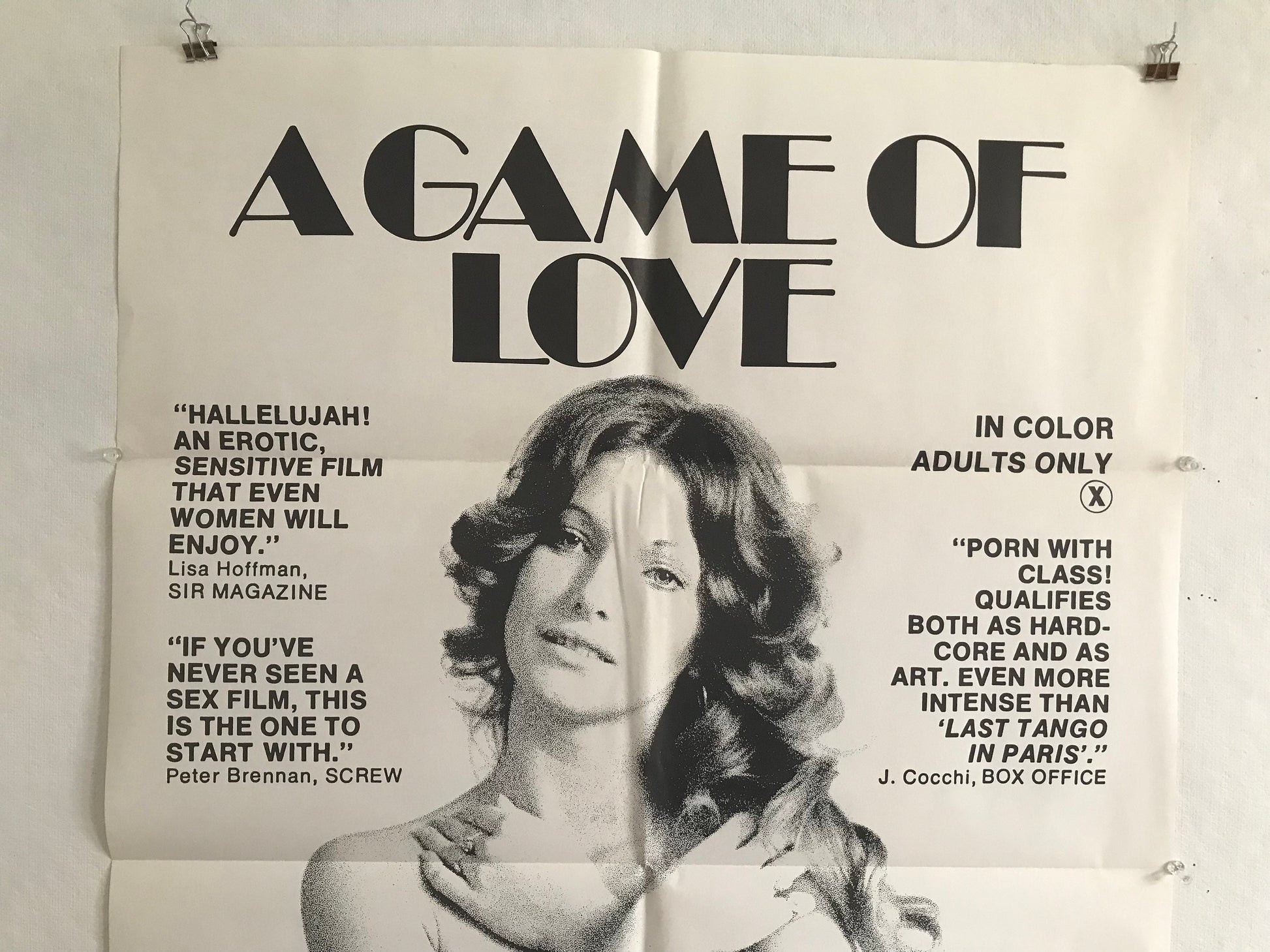 1974 ADULT “A Game of Love” Original Poster