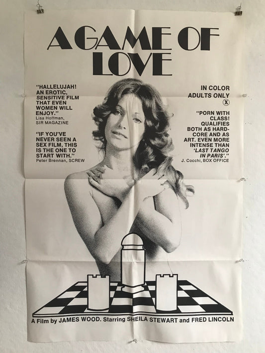 1974 ADULT “A Game of Love” Original Poster