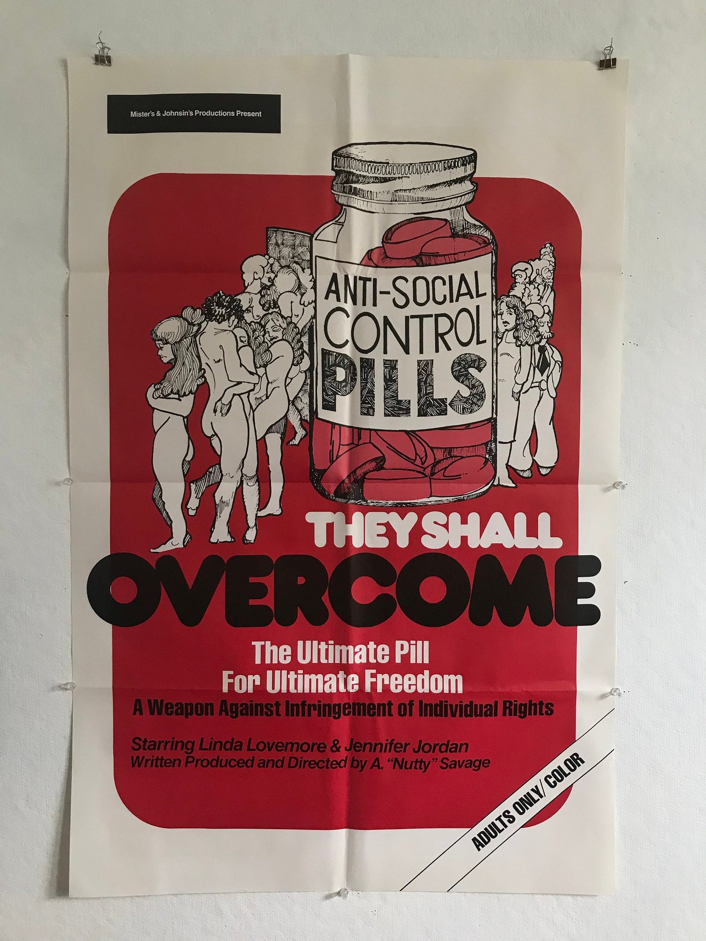 1974 ADULT Movie Poster “They Shall Overcome”