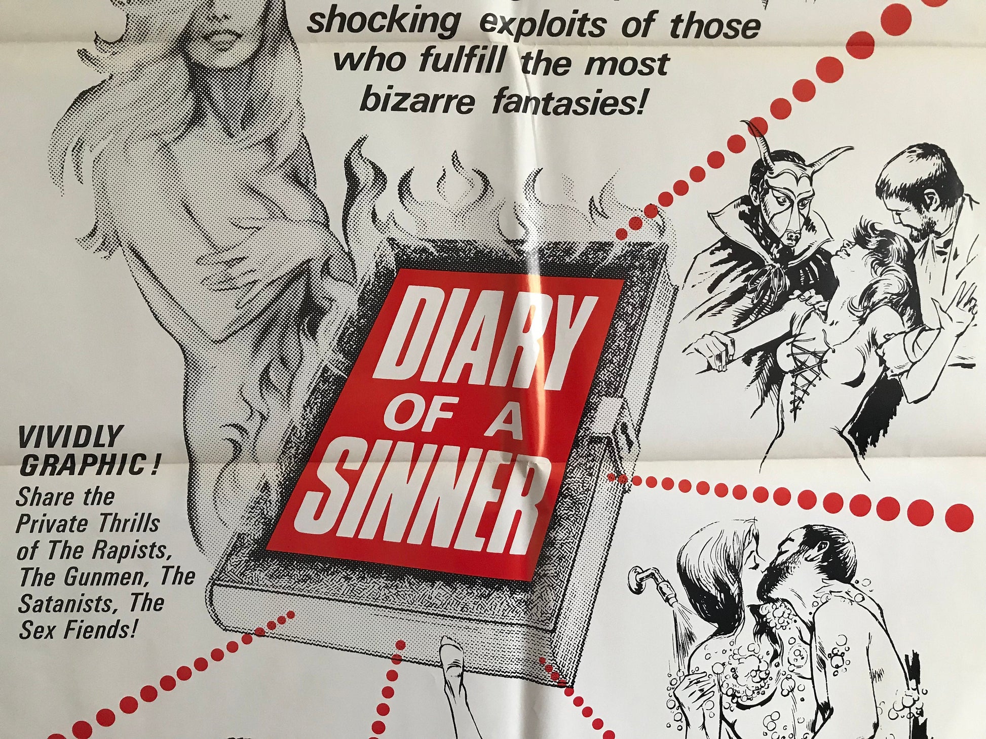 1974 ADULT “Diary of a Sinner” Poster