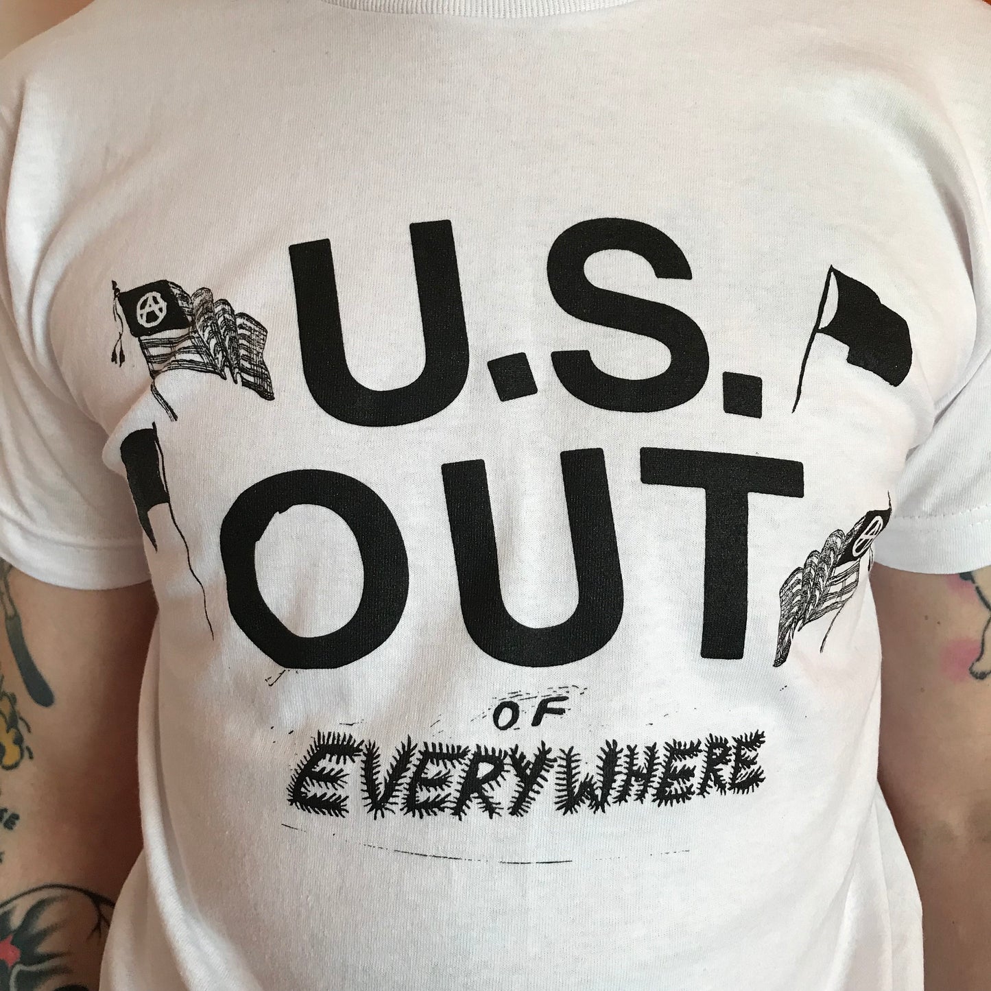 U.S. Out Shirt on White by KNOX