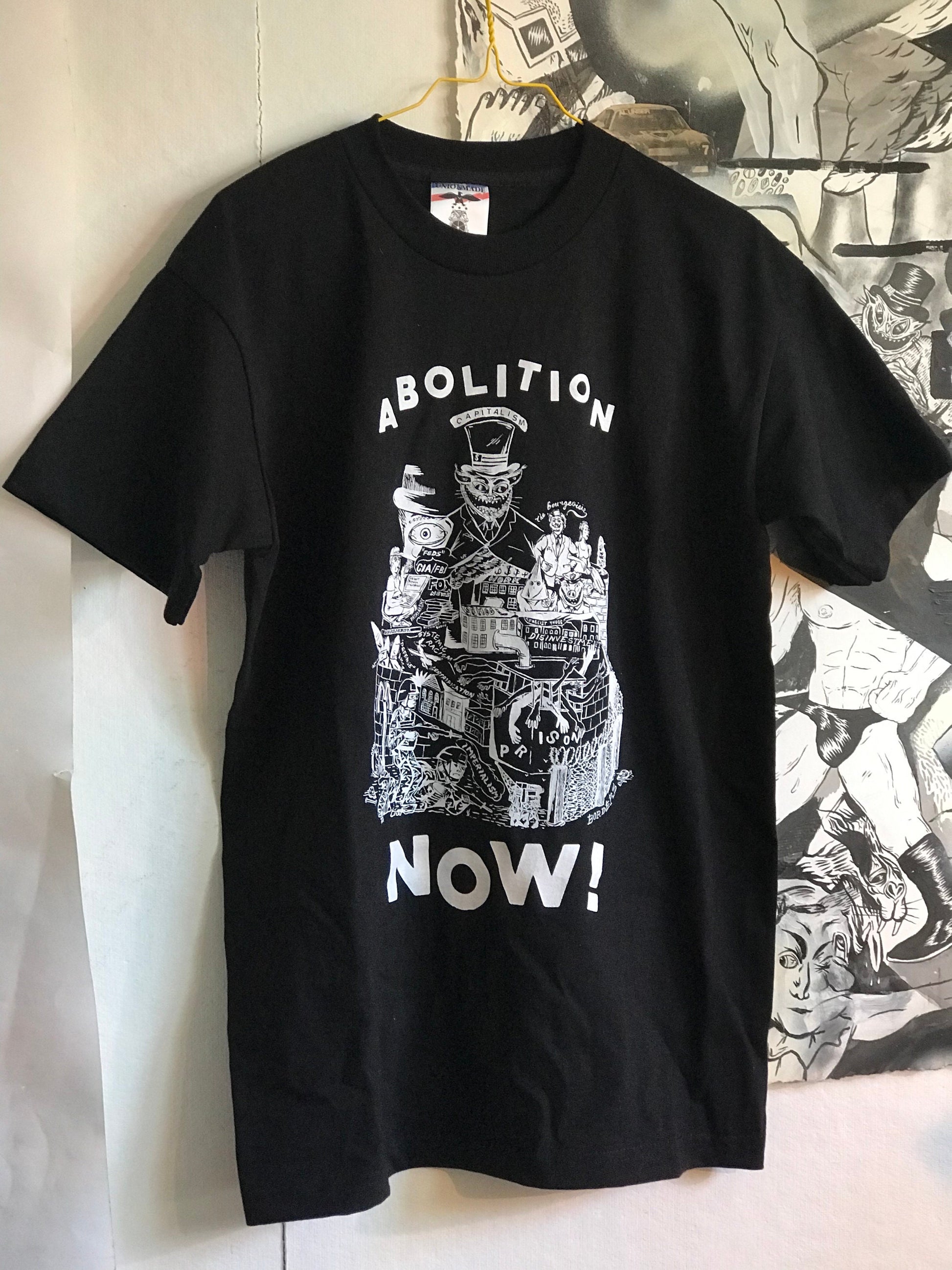 Abolition Now! Shirt by KNOX on Black