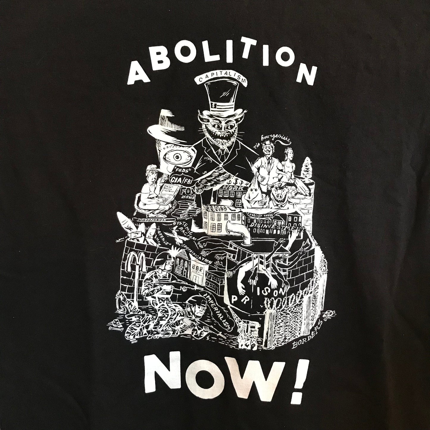 Abolition Now! Shirt by KNOX on Black