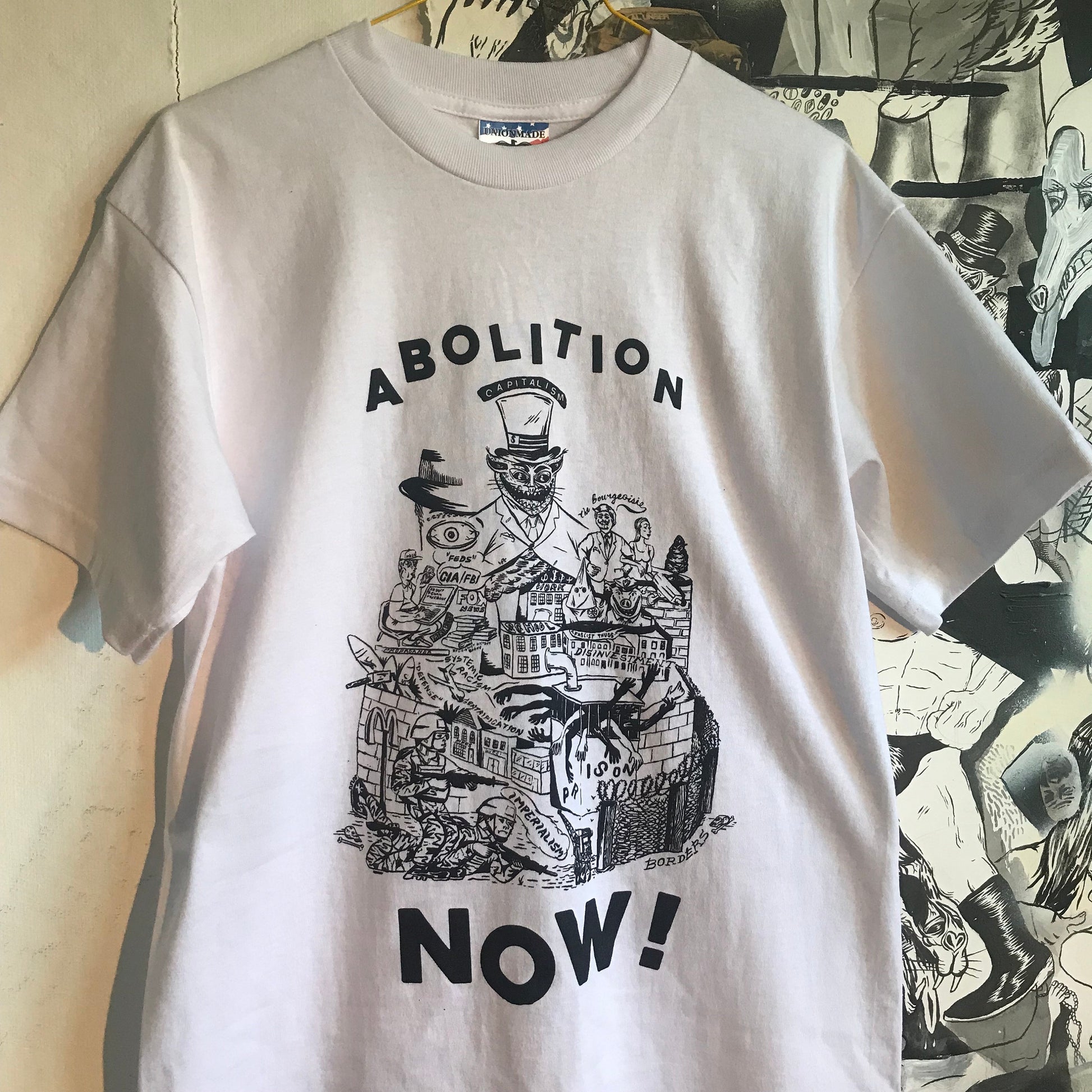 Abolition Now! Shirt by KNOX on White