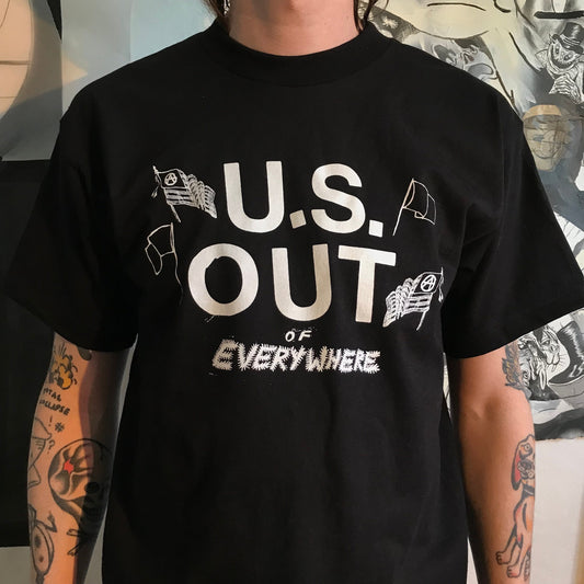 U.S. Out Shirt on Black by KNOX