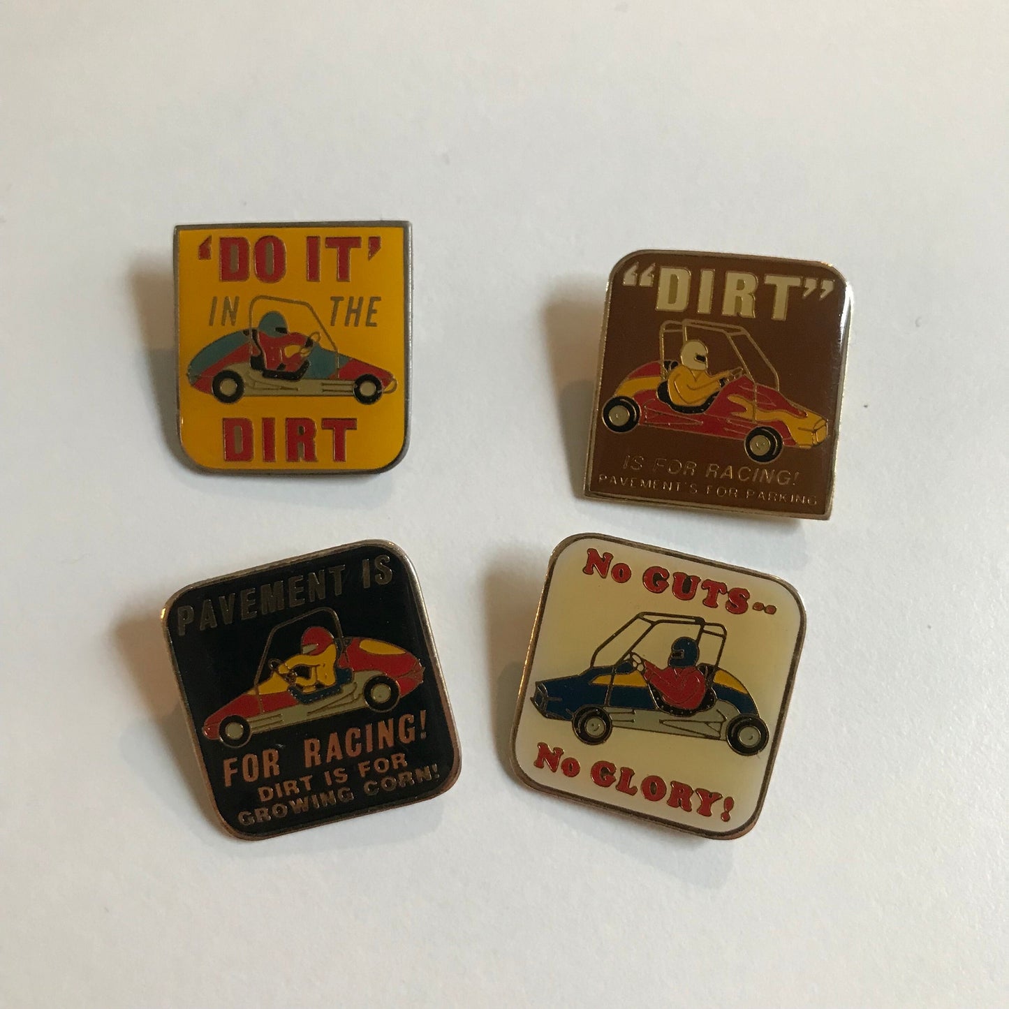 1980’s Enamel Go-Kart Pins