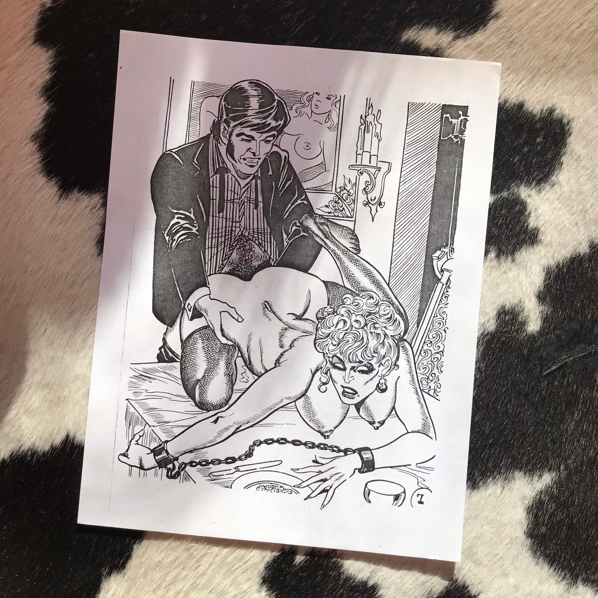 ADULT Vintage Erotic Xerox Print